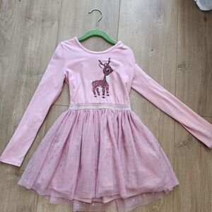 Pink Reindeer Kids Dress